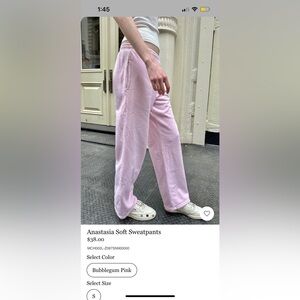 NWT brandy melville anastasia bubble gum pink sweats